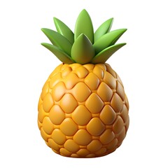 Tropical Bliss: Pineapple in Plastic 3D