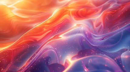 the beauty of abstraction with a mesmerizing 3D illustration of colorful shapes that seem to dance...