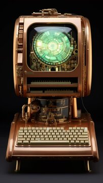 Retro and vintage steampunk inspired computer systems