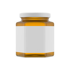 an image of a Honey Jar without label isolated on a white background