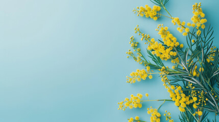Springtime serenity: yellow mimosa flowers