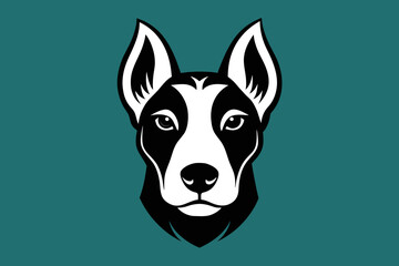 Silhouette vector design of a Dog head icon