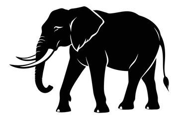 Fototapeta premium Silhouette vector design of a Elephant 