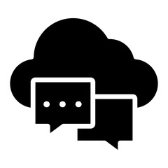 Message Cloud  Icon Element For Design