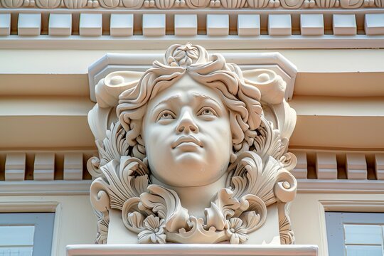 Decorative architectural elements in Minsk s streets and public places include building decorations columns tops gypsum stucco molding wall textures and patterns