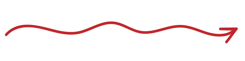 Curve line arrow, Doodle style arrow pointing direction