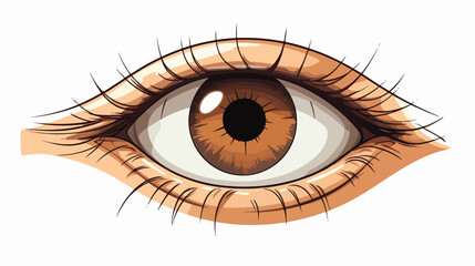 Anime eyes style comic vector illustration 2d flat