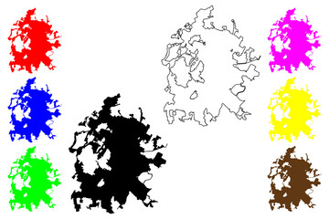 Austin City, Texas ( United States cities, United States of America, usa city) map vector illustration, scribble sketch City of Austin map