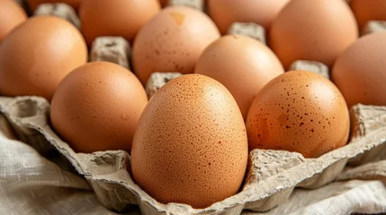  A Closeup of Brown Eggs © MP Studio