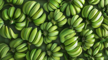 A Pattern of Green Bananas