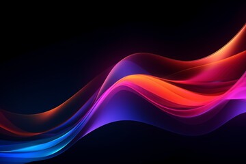 Blue-red neon lines on a dark background