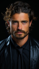 Fototapeta premium Close Up Portrait Of Man