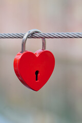 love lock hanging at a bridge in Colmar, France