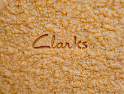 moscow russia 08 06 2023. stylish men's suede boots Clarks Wallabee..