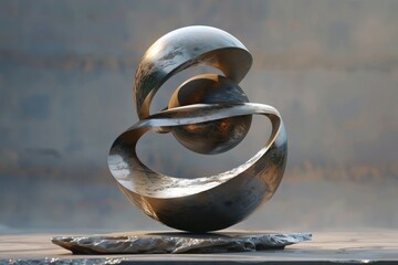 abstract sculpture exploring concept of balance and harmony in modern art