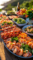 Delicious Seafood BBQ. Seafood Platter