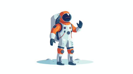 Fototapeta na wymiar Astronaut in suit and helmet uniform space explorat