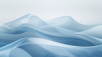 Serene blue waves abstract background
