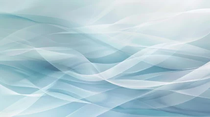 Poster Serene blue waves abstract background © Michael