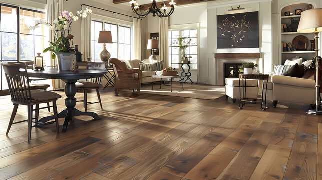 Tiger Oak Flooring - Europe, North America - Hardwood flooring with a pronounced grain pattern resembling tiger stripes, adds drama and elegance to interiors