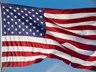 Obraz premium american flag on sky