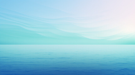Serene Ocean View, Soft Blue Waves and Sunlight, Tranquil Seascape Background