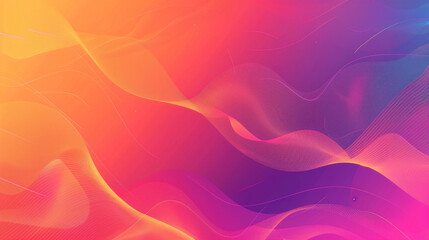 Obraz premium Vibrant digital wallpaper with flowing lines and a gradient of warm colors