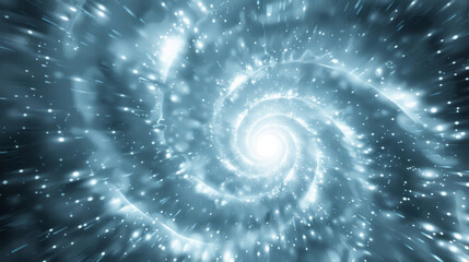 Artistic representation of a galaxy, swirling with stars and cosmic dust