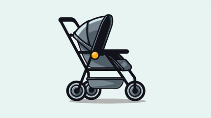 Baby stroller icon isolated sign symbol vector illu