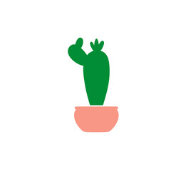 Stylish , fashionable and awesome Cactus Love art and illustrator design .Cactus desert silhouettes set
