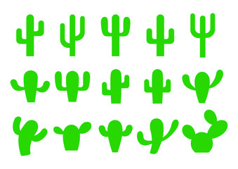 Stylish , fashionable and awesome Cactus Love art and illustrator design .Cactus desert silhouettes set