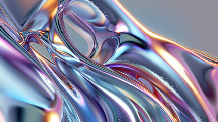 High-resolution image showcasing an abstract liquid texture with iridescent colors