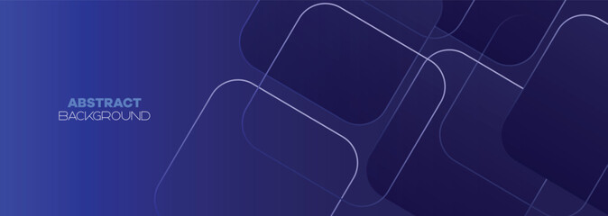 Fototapeta premium Dark blue, Green abstract banner background with glowing geometric lines. Navy blue gradient shiny lines pattern Futuristic technology web background for Science, cover, website, header, brochure