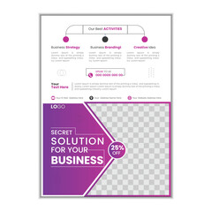 poster flyer pamphlet brochure cover design layout space for photo background, vector illustration template in A4 size