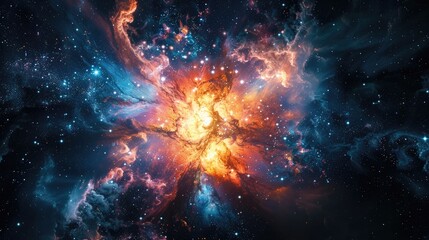 Dazzling Supernova Explosion Illuminates Cosmic Landscape in Mesmerizing Celestial Display
