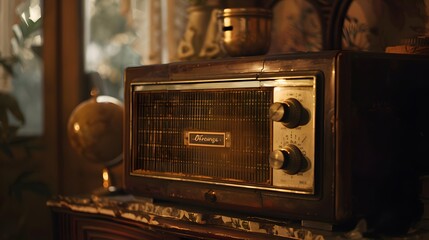 A vintage radio