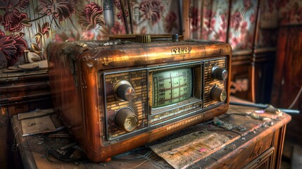 A vintage radio