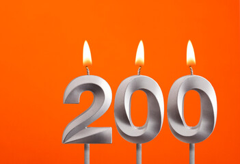Candle number 200 - Number of followers or likes