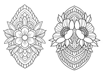 Mandala Paisley Pattern Decoration Tattoo Lace SVG Vector