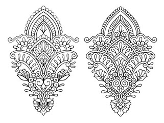 Mandala Paisley Pattern Decoration Tattoo Lace SVG Vector