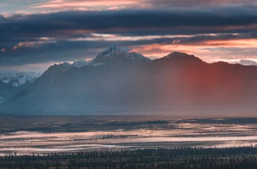 Foto auf Glas Mountains on Alaska © Galyna Andrushko