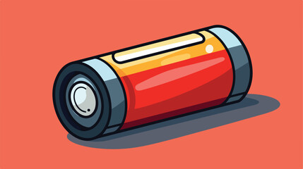Battery icon 2d flat cartoon vactor illustration is