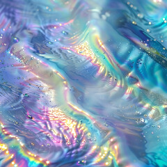 Holographic rainbow liquid metallic color texture, iridescent vibrant colors, intricate details, highly detailed, digital art - 780926395