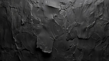 Abstract textured black surface with rough and cracked details - obrazy, fototapety, plakaty