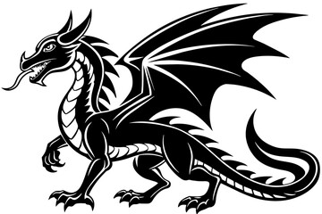 Fototapeta premium Dragon Vector Illustration