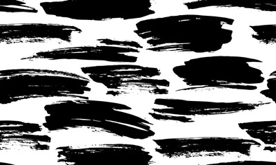 Seamless black and white pattern vector background. Sketchy Hand Drawn graphic print. Vector brush strokes design elements. Perfect for wallpapers, pattern fills, web page backgrounds, surface texture - 780927724