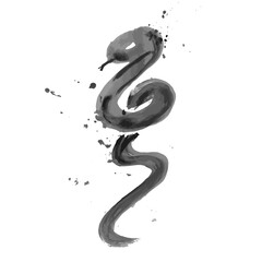 Happy Chinese new year 2025 year of the snake zodiac sign. Snake is symbol of 2025. Cute snake. Handdrawn design - 780927750