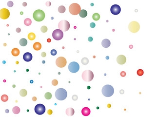 pattern in multi-colored polka dots