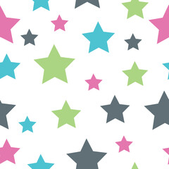 Designed for wallpaper, textile, wrapping, fabric.  Stars seamless pattern. Festive Stars Wallpaper.
