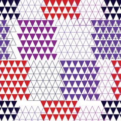 Fototapeta premium Abstract color seamless pattern for new background. Modern geometric artwork.